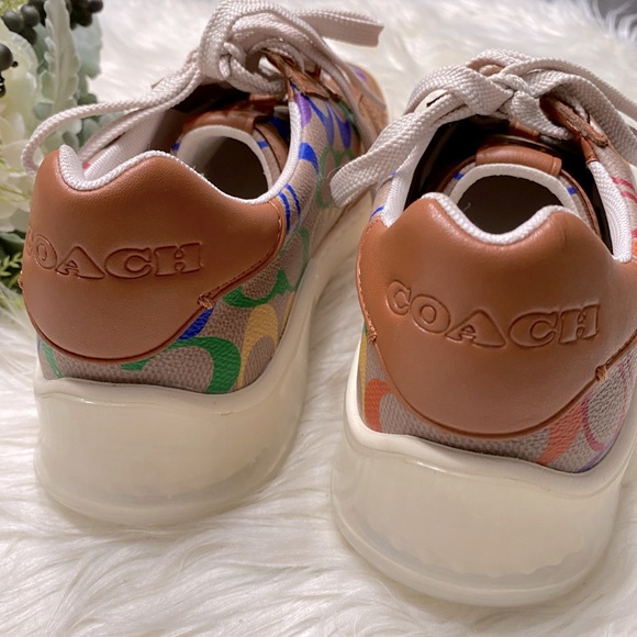New COACH Men Citysole Court Sneaker In Rainbow Signature Canvas - Picture 9 of 11